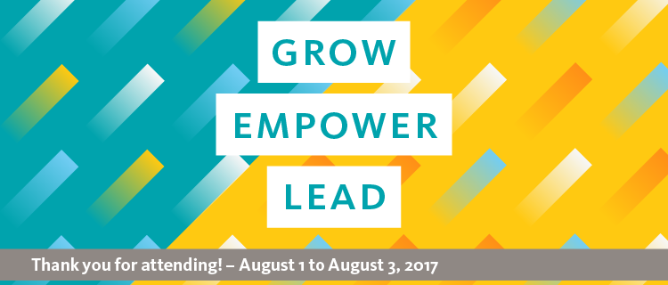2017 Grow Empower Lead Banner; Thank you attending! - August 1 to August 3, 2017