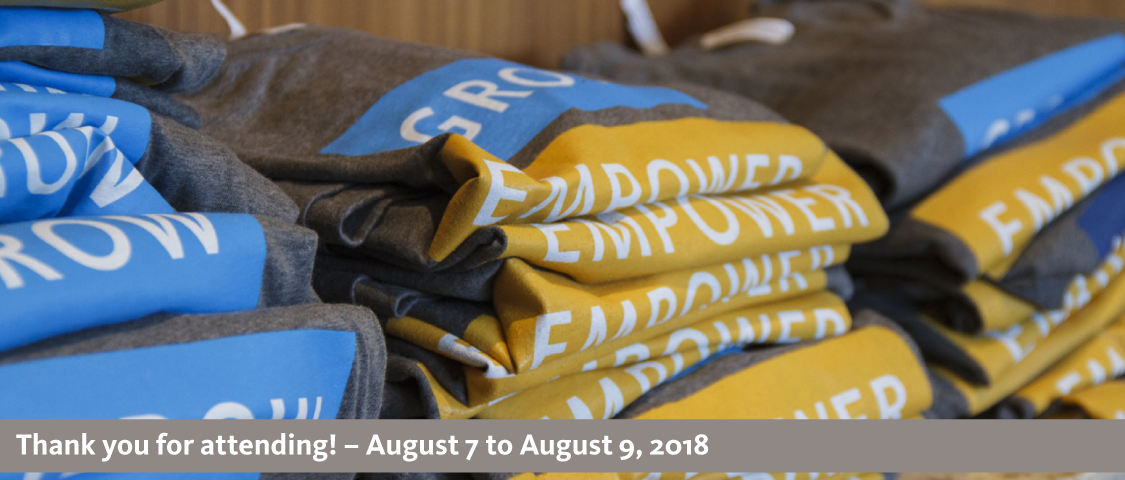 2018 People Management Conference photo of confernece t-shirts - thank you for attending! - August 7 to August 9, 2018