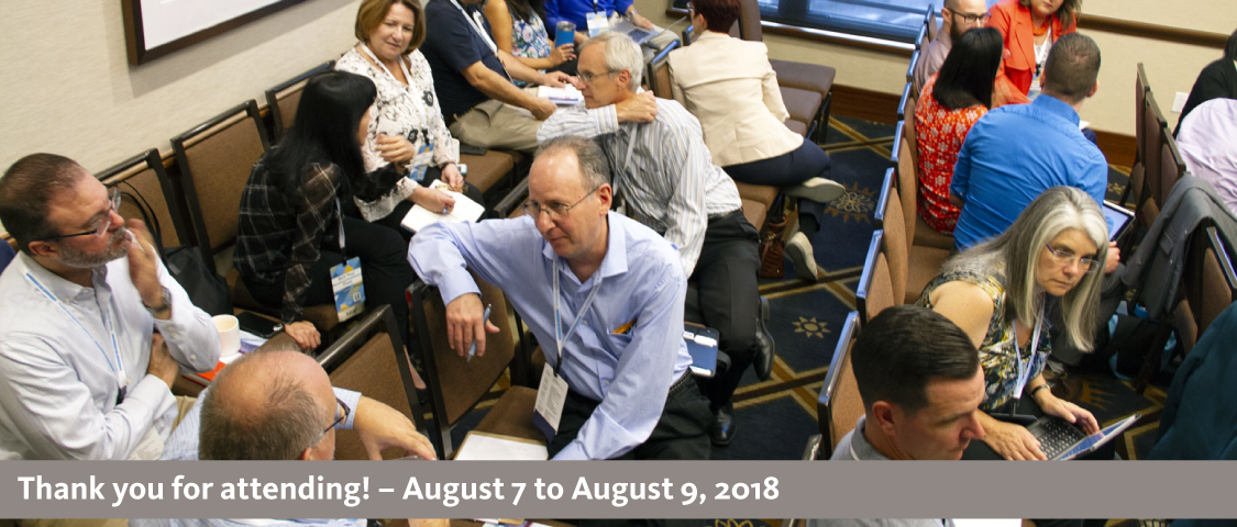 2018 People Management Conference photo of a small group session activity - thank you for attending! - August 7 to August 9, 2018