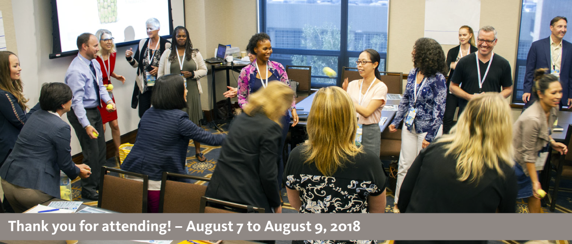 2018 People Management Conference photo of a large group session activity - thank you for attending! - August 7 to August 9, 2018