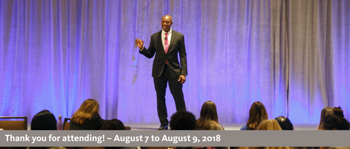 2018 People Management Conference photo of a keynote speaker - thank you for attending! - August 7 to August 9, 2018